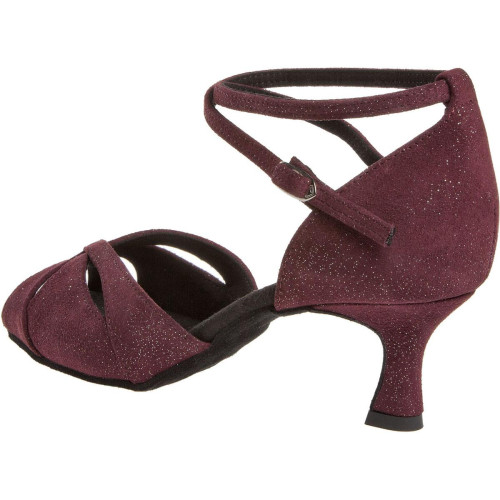 Diamant Mujeres Zapatos de Baile 141-077-567 - Ante Burdeos - 5 cm