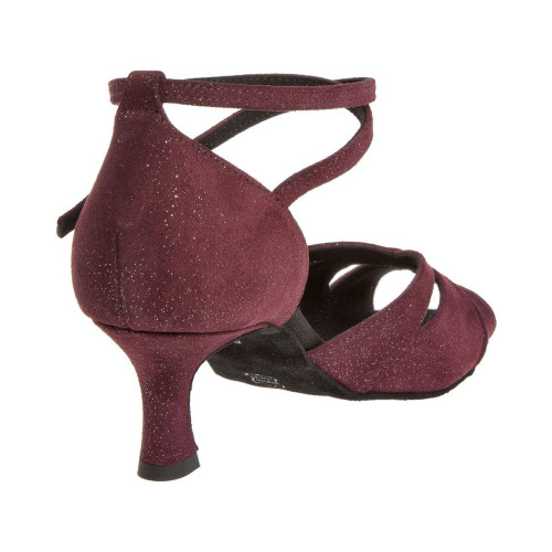 Diamant Mujeres Zapatos de Baile 141-077-567 - Ante Burdeos - 5 cm
