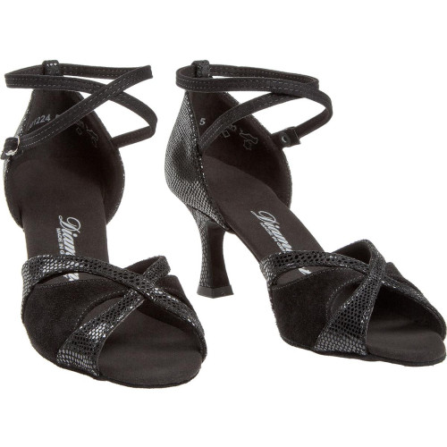 Diamant Women´s dance shoes 141-087-084 - Black Suede - 6,5 cm