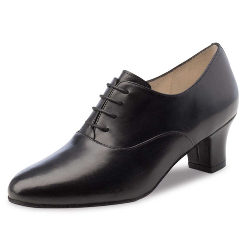 Werner Kern Ladies Practice Shoes Olivia - Black Leather - 4,5 cm Bloc Heel  - Größe: UK 5