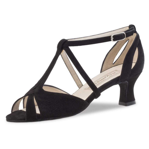 Werner Kern Dames Dansschoenen Francis - Suede Zwart - 5,5 cm - Grootte: UK 6