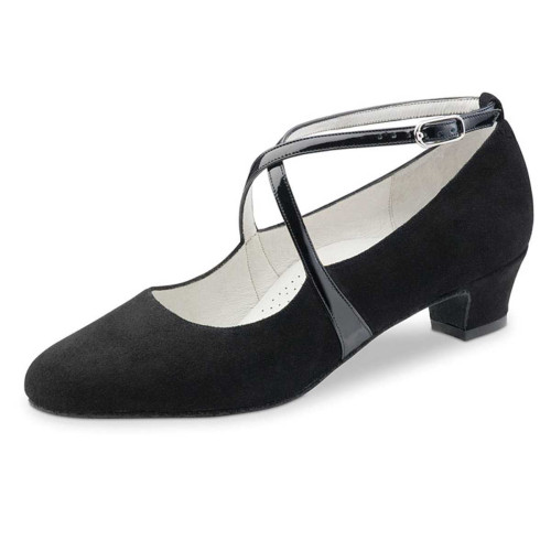 Werner Kern Mujeres Zapatos de Baile Marina - Ante Negro - 3,4 cm  - Größe: UK 3,5