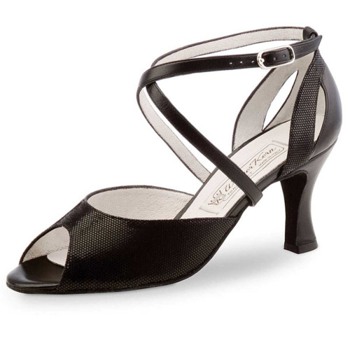 Werner Kern Femmes Chaussures de Danse Tiziana - Suède/Ariel Noir - 6,5 cm  - Größe: UK 3