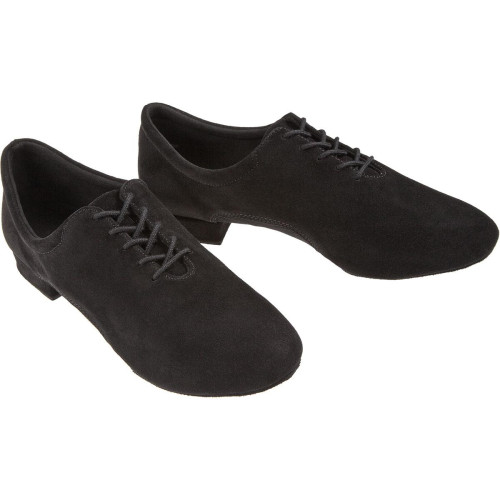 Diamant Hombres Zapatos de Baile 163-122-577 - Ante/Mesh Negro - 2 cm