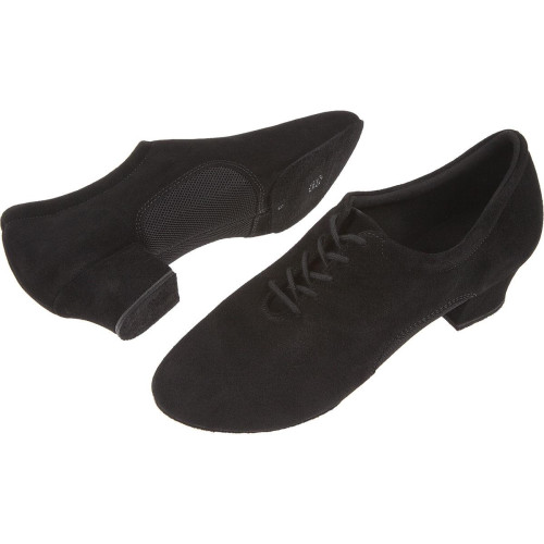 Diamant Mens Dance Shoes 163-224-577 - Suede/Mesh Black - 4 cm