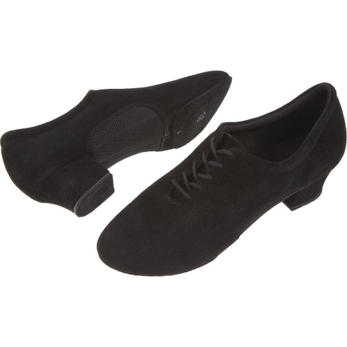 Diamant Herren Tanzschuhe 163-224-577 - Veloursleder/Mesh Schwarz - 4 cm