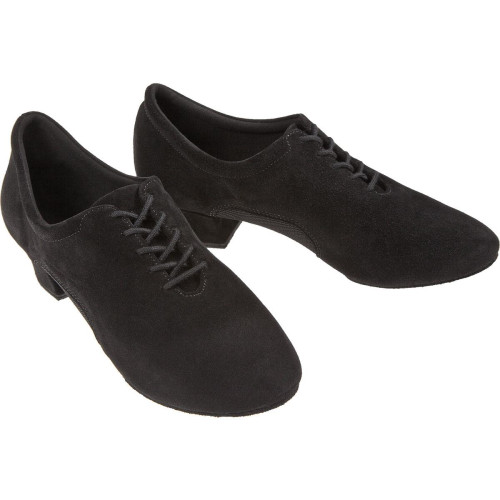 Diamant Mens Dance Shoes 163-224-577 - Suede/Mesh Black - 4 cm