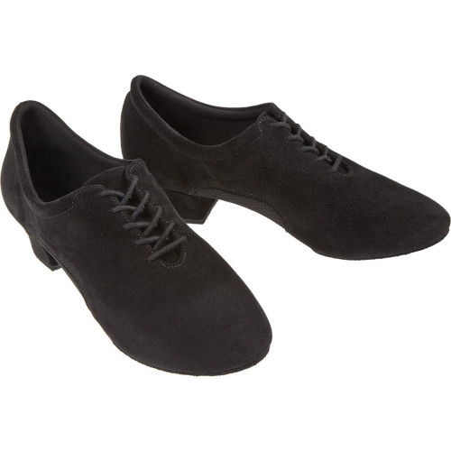 Diamant Herren Tanzschuhe 163-224-577 - Veloursleder/Mesh Schwarz - 4 cm