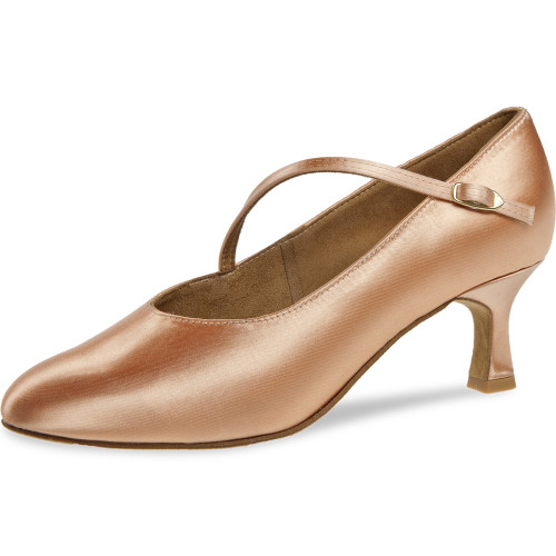 Diamant Women´s dance shoes 166-178-094 - Satin Beige - 5 cm