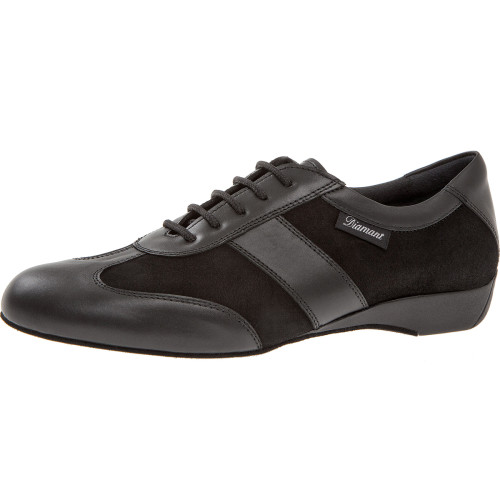 Diamant Men´s Ballroom Sneakers 123-225-070 - Leather/Suede Black - Wedge heel - Size: UK 11,5