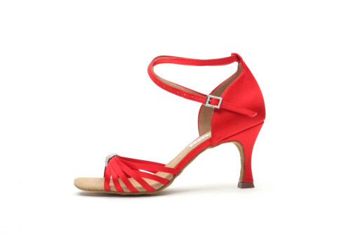 Dancelife Damen Tanzschuhe 16675 - Satin Rot