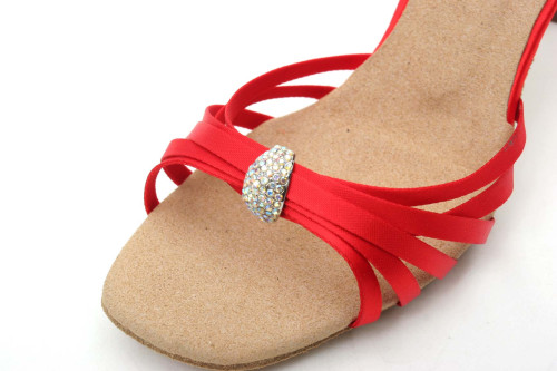Dancelife Damen Tanzschuhe 16675 - Satin Rot