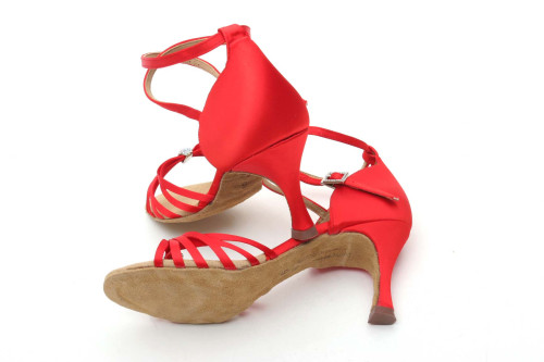 Dancelife Damen Tanzschuhe 16675 - Satin Rot