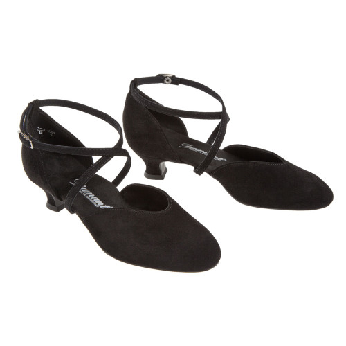 Diamant Mujeres Zapatos de Baile 170-112-001-V - Ante Negro - 4,2 cm