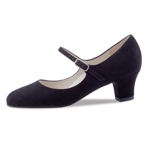Werner Kern Femmes Chaussures de Danse Ashley - Suède Noir - 4,5 cm  - Größe: UK 5,5