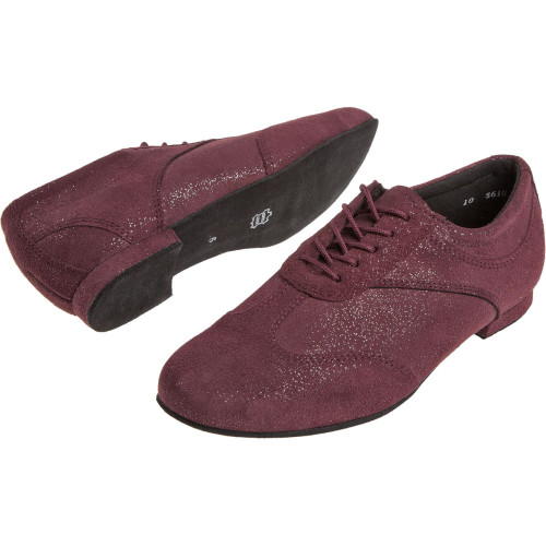 Diamant - Damen Tanzschuhe 183-005-567 - Veloursleder Bordeaux - 1,2 cm