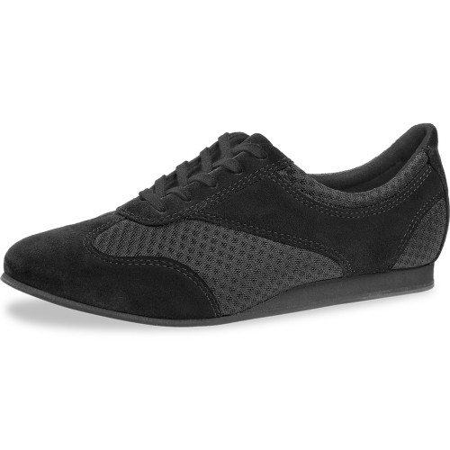 Diamant Mulheres Sapatos de dança 183-435-577-V - Camurça Preto - 1 cm