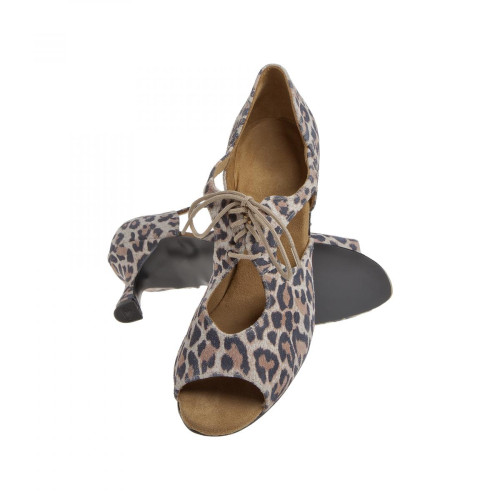 Diamant Femmes Chaussures de Danse 190-087-329-V - Leopard - 6,5 cm Flare - VarioSpin [UK 4]