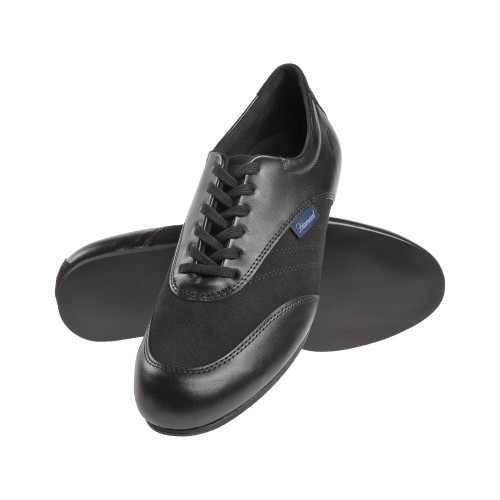 Diamant Uomini Social Dance Sneakers 191-425-380-V - Pelle Nero - VarioSpin