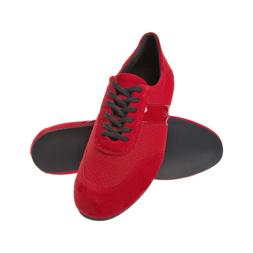 Diamant Mens Dance Sneakers 192-425-579-V - Suede Red - 1,5 cm