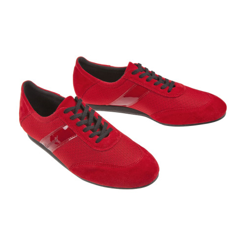 Diamant Mens Dance Sneakers 192-425-579-V - Suede Red - 1,5 cm