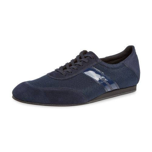 Diamant Mens Dance Sneakers 192-425-582-V - Suede Navy-Blue - 1,5 cm