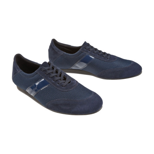 Diamant Mens Dance Sneakers 192-425-582-V - Suede Navy-Blue - 1,5 cm