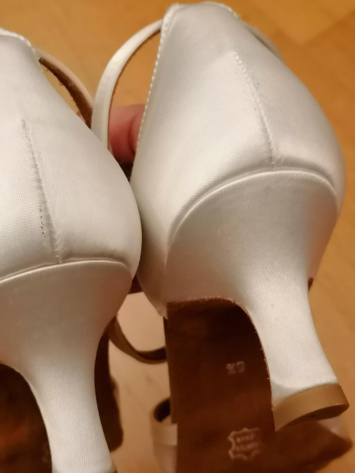 Diamant Women´s dance shoes 035-077-092 - Satin/Mesh White - 5 cm Flare [UK 5,5]