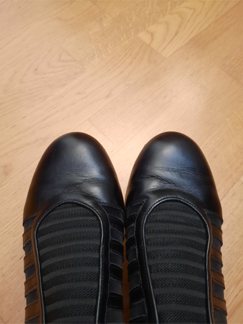 Supadance Ladies Practice Shoes 1047 - Black Leather/Mesh - 1,5" Bloc-Heel [UK 5]