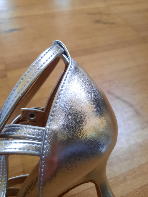 Diamant Damen Tanzschuhe 108-087-013 - Silber - 6,5 cm Flare - Größe: UK 3,5