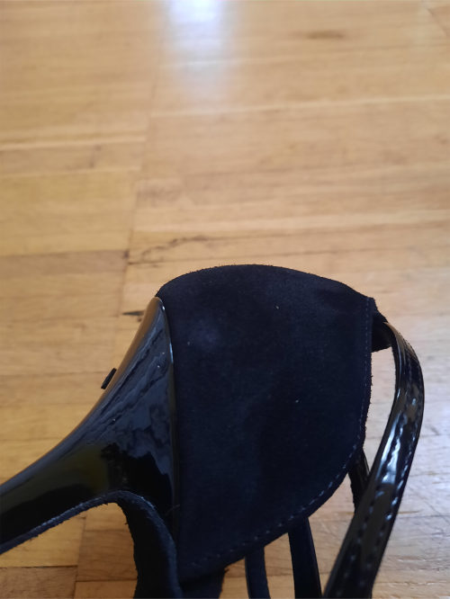 Diamant Women´s dance shoes 141-058-020 - Patent/Suede Black - 7,5 cm Slim [UK 4,5]