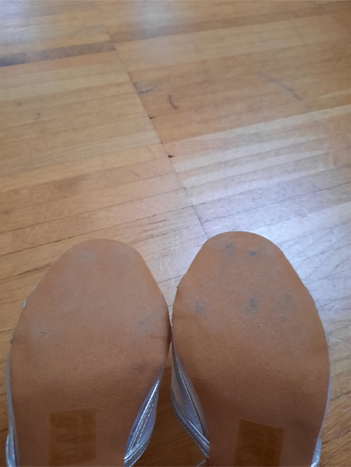 Anna Kern Sapatos de Dança Adele - Pele Prata Tamanho: UK 3