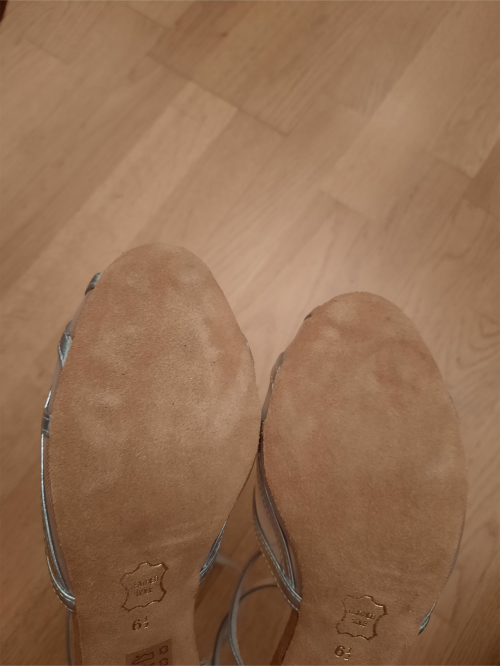 Anna Kern Mujeres Zapatos de Baile Adele - Cuero Plateado - 6 cm [UK 6,5]
