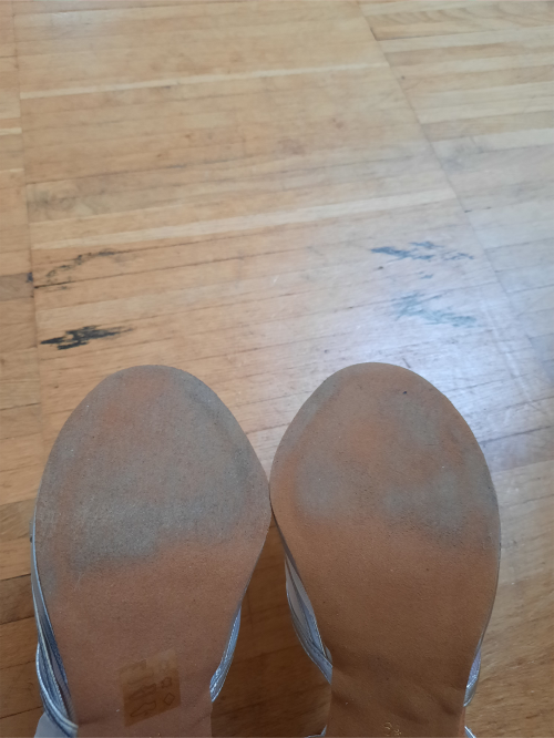 Anna Kern Women´s dance shoes Desiree - Silver - 8 cm Stiletto - Plateau [UK 6,5]