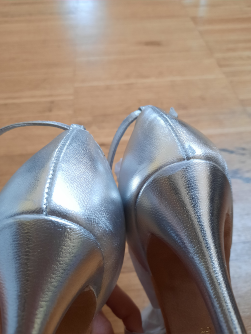 Anna Kern Women´s dance shoes Desiree - Silver - 8 cm Stiletto - Plateau [UK 6,5]