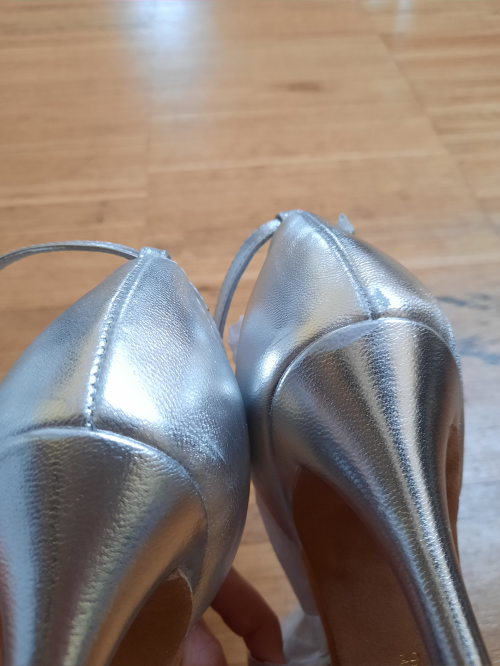Anna Kern Damen Tanzschuhe Desiree - Silber - 8 cm Stiletto - Plateau - Größe: UK 6,5