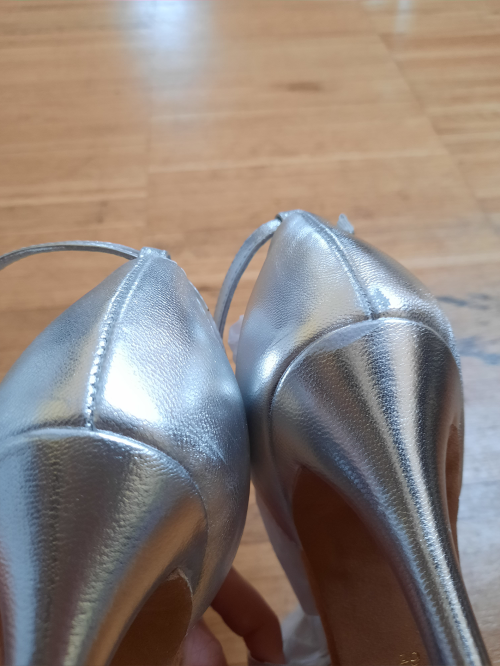 Anna Kern Damen Tanzschuhe Desiree - Silber - 8 cm Stiletto - Plateau [UK 6,5]