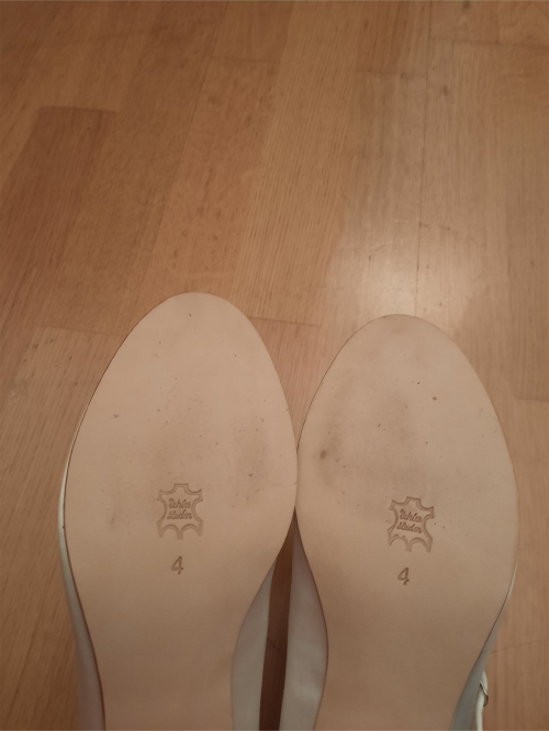Werner Kern Bridal Shoes Ashley LS - White Satin - 6 cm - Leather Sole [UK 4 - B-Ware]