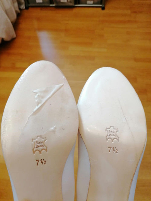 Werner Kern Sapatos de Noiva Ashley LS - Cetim Branco - 6 cm - Sola de Couro [UK 7,5 - B-Ware]