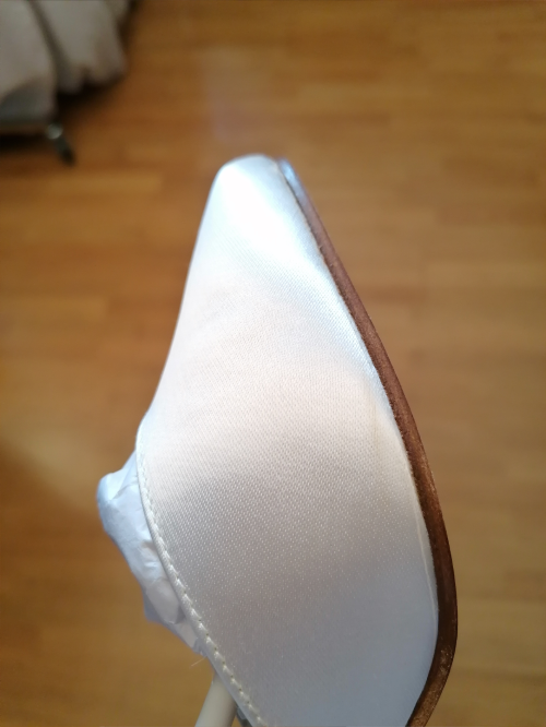 Werner Kern Zapatos de Novia Betty LS - Satén Blanco 6,5 - Suela de Cuero Nubuck [UK 3,5 | used 1-2x]