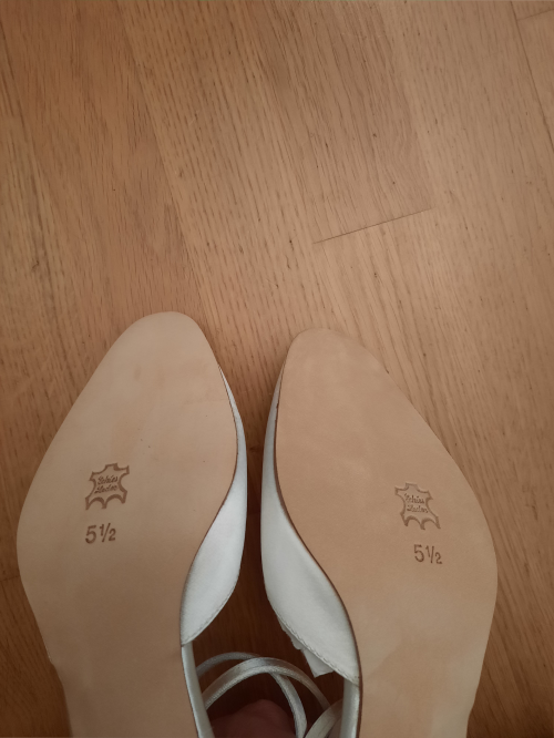 Werner Kern Chaussures de Mariage Betty LS - Satin Blanc 6,5 - Semelle en cuir nubuck - Pointure: UK 5,5