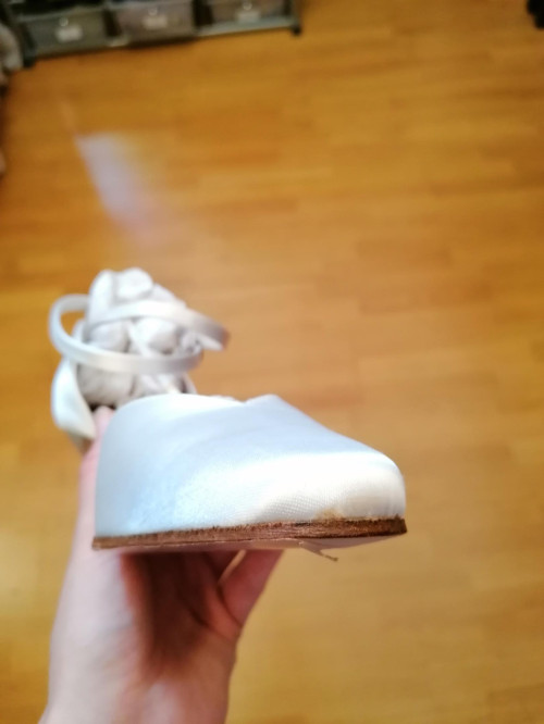 Werner Kern Zapatos de Novia Betty LS - Satén Blanco - 6,5 cm - Suela de Cuero Nubuck [UK 6,5 - B-Ware]