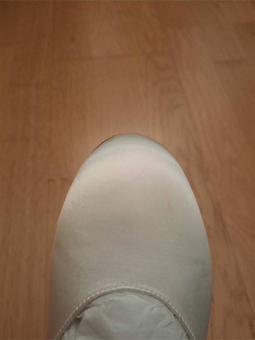 Werner Kern Ladies Bridal Shoes Felice 3,4 LS - White Satin - 3,4 cm - Leather Sole [UK 5,5 - B-Ware]