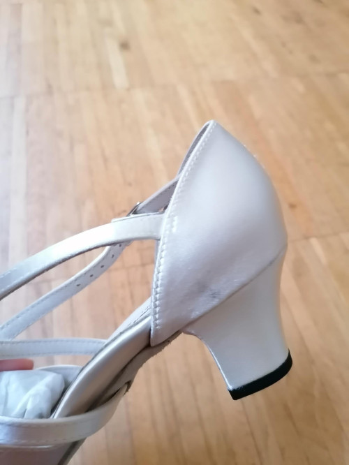 Werner Kern Women´s dance shoes Felice 4,5 - White Satin - 4,5 cm [UK 4 - B-Ware]