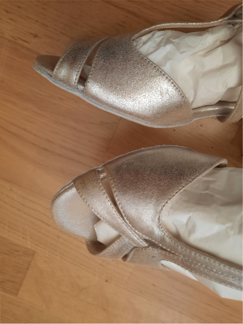 Werner Kern Mulheres Sapatos de Dança Francis - Camurça Perl Prata - 5,5 cm [UK 3,5]