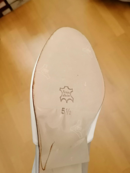 Werner Kern Mulheres Sapatos de dança / Sapatos de Noiva Gala - Cetim Branco - 4,5 cm - Pelesohle [UK 5,5]
