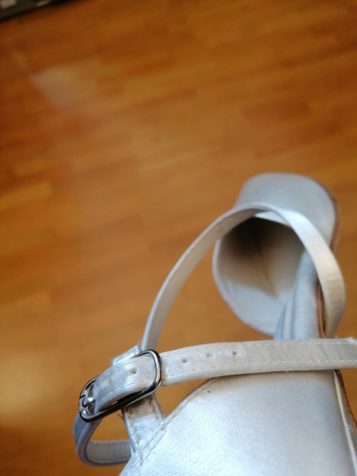 Werner Kern Mujeres Zapatos de Novia Patty LS - Satén Blanco - 5,5 cm - Cuero nubuk [UK 7 - B-Ware]