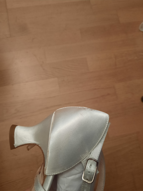 Werner Kern Femmes Chaussures de Danse Patty LS - Satin Blanc - 5,5 cm - Semelle en cuir nubuck [UK 3]