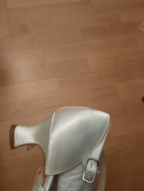 Werner Kern Dames Dansschoenen Patty LS - Satijn Wit - 5,5 cm - Leersohle - Grootte: UK 3