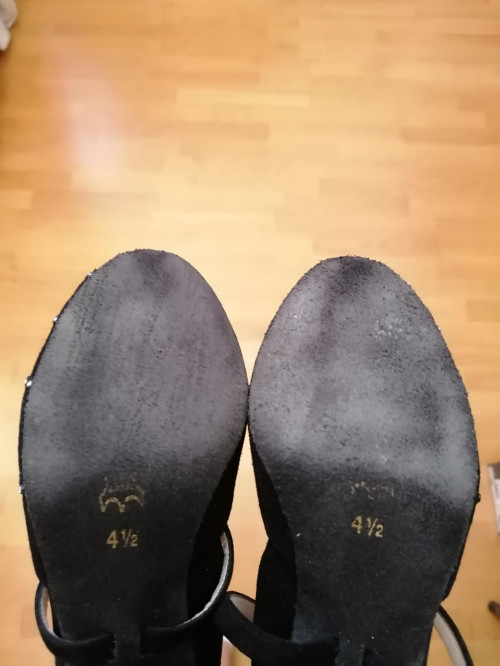 Werner Kern Femmes Chaussures de Danse Sonia - Suède Noir - 5 cm [UK 4,5 | used 1-2 times]